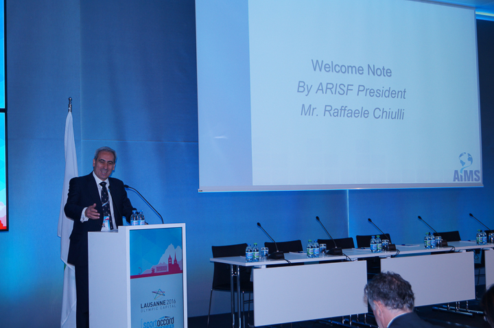 President of the Association of IOC Recognised International Sport Federation Mr Raffaele Chiulli at the AIMS Conference